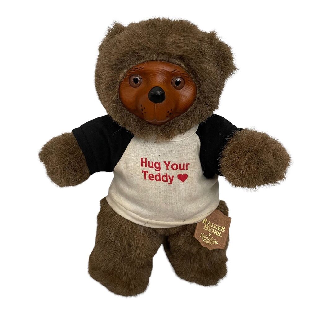 Vintage Applause 1985 Robert Raikes Wallace Berrie Wood Face Feet Jointed Bear